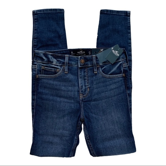 Hollister Mid Rise Super Skinny Med Wash Jeans 1R - Picture 14 of 15